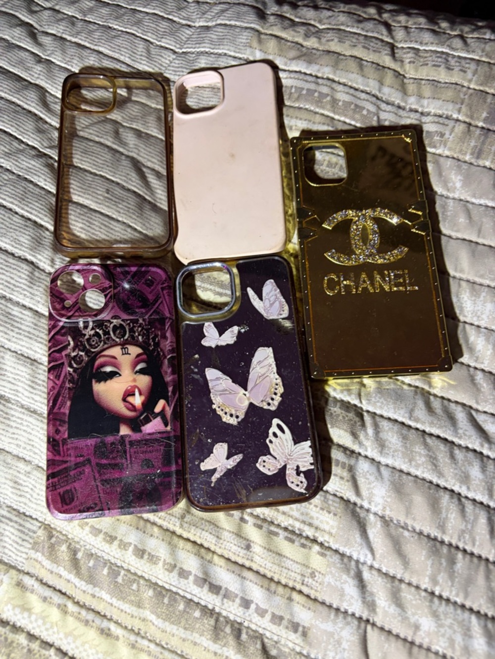 CHANEL Gold Logo & Pink Purple Assorted iPhone Cases